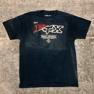 Y2K Fox Motorsports Faded T-Shirt Medium